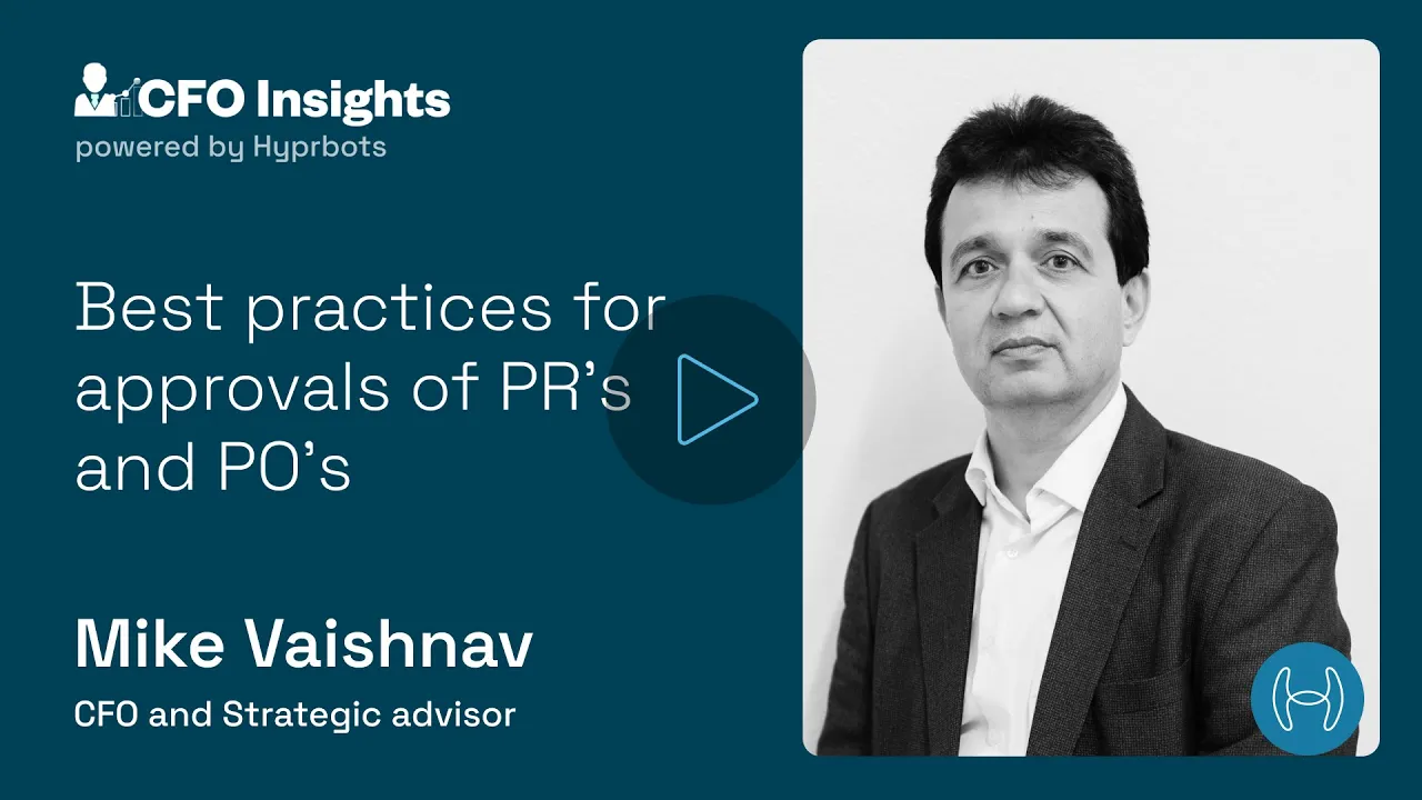 Best practices for approvals of PRs and POs